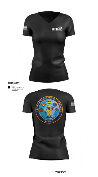 Womens Short Sleeve Vneck Shirt, DTRA-Europe, Army, Teamtime, Team time, sublimation, custom sports apparel, team uniforms, spirit wear, spiritwear, sports uniforms, custom shirts, team store, custom team store, fundraiser sports, apparel fundraiser