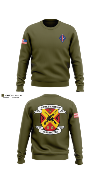 Crew Neck Sweatshirt, FMTC Division School, Marines, Teamtime, Team time, sublimation, custom sports apparel, team uniforms, spirit wear, spiritwear, sports uniforms, custom shirts, team store, custom team store, fundraiser sports, apparel fundraiser