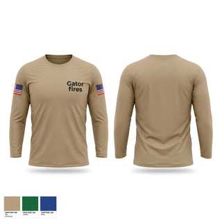 Long Sleeve Performance Shirt, Gator fires, Army, Teamtime, Team time, sublimation, custom sports apparel, team uniforms, spirit wear, spiritwear, sports uniforms, custom shirts, team store, custom team store, fundraiser sports, apparel fundraiser