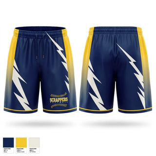 Athletic Shorts With Pockets, Scrappers, Softball, Teamtime, Team time, sublimation, custom sports apparel, team uniforms, spirit wear, spiritwear, sports uniforms, custom shirts, team store, custom team store, fundraiser sports, apparel fundraiser
