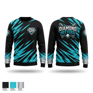 Crew Neck Sweatshirt, Diamond Hitterz, Baseball, Teamtime, Team time, sublimation, custom sports apparel, team uniforms, spirit wear, spiritwear, sports uniforms, custom shirts, team store, custom team store, fundraiser sports, apparel fundraiser