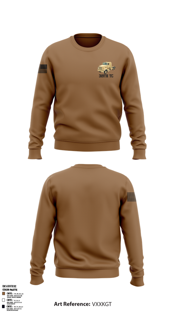 Crew Neck Sweatshirt, 319th TC, , Teamtime, Team time, sublimation, custom sports apparel, team uniforms, spirit wear, spiritwear, sports uniforms, custom shirts, team store, custom team store, fundraiser sports, apparel fundraiser