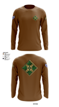 4th infantry division Long Sleeve Performance Shirt - 1