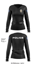 Vincennes Police Department 76255219 Women's Long Sleeve V-neck Shirt - 1