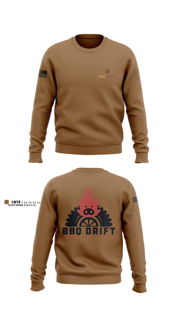 Crew Neck Sweatshirt, BBQ Drift, , Teamtime, Team time, sublimation, custom sports apparel, team uniforms, spirit wear, spiritwear, sports uniforms, custom shirts, team store, custom team store, fundraiser sports, apparel fundraiser