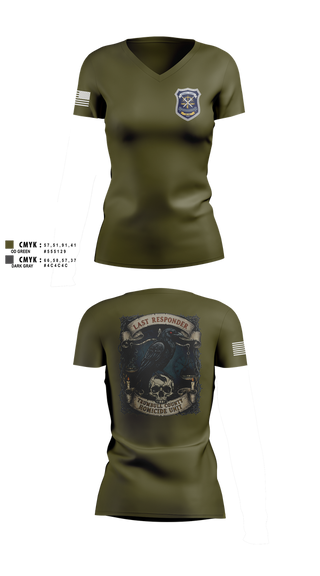 Womens Short Sleeve Vneck Shirt, Trumbull County Homicide Investigation and Prosecution Unit, , Teamtime, Team time, sublimation, custom sports apparel, team uniforms, spirit wear, spiritwear, sports uniforms, custom shirts, team store, custom team store, fundraiser sports, apparel fundraiser