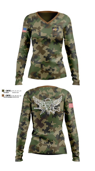 Womens Long Sleeve Vneck Shirt, Marlboro County Sheriff's Office SRT, Police, Teamtime, Team time, sublimation, custom sports apparel, team uniforms, spirit wear, spiritwear, sports uniforms, custom shirts, team store, custom team store, fundraiser sports, apparel fundraiser