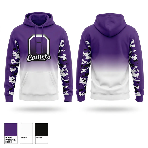 Hoodie, Oakwood Comets, , Teamtime, Team time, sublimation, custom sports apparel, team uniforms, spirit wear, spiritwear, sports uniforms, custom shirts, team store, custom team store, fundraiser sports, apparel fundraiser