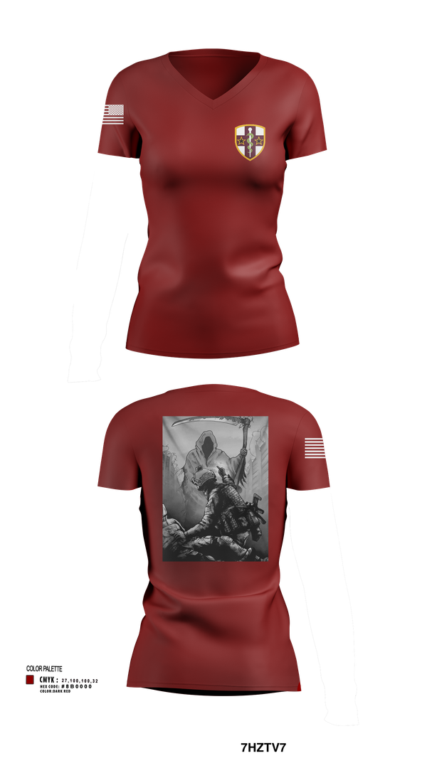 Womens Short Sleeve Vneck Shirt, 7455th MORU, , Teamtime, Team time, sublimation, custom sports apparel, team uniforms, spirit wear, spiritwear, sports uniforms, custom shirts, team store, custom team store, fundraiser sports, apparel fundraiser