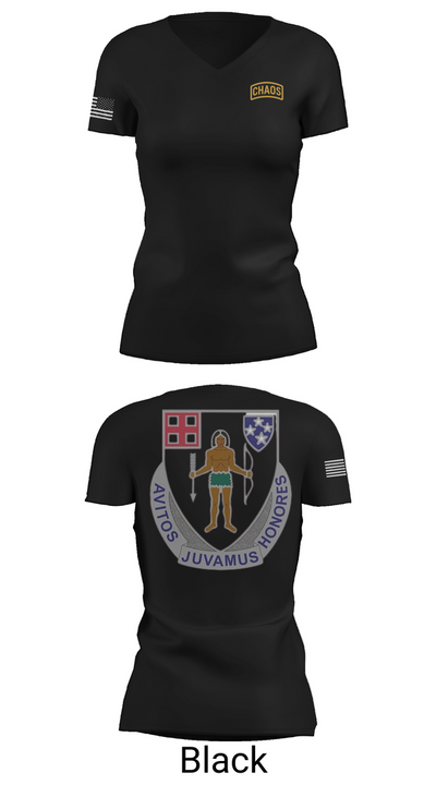 Chaos Company, 1-182 Infantry 69873429 Women's Short Sleeve V-neck Shirt - 28