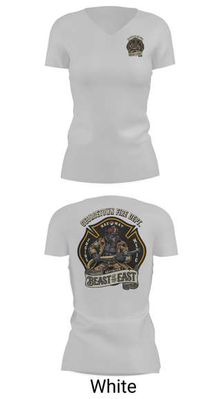 Womens Short Sleeve Vneck Shirt, Georgetown Fire Station 7, Fire Department, Teamtime, Team time, sublimation, custom sports apparel, team uniforms, spirit wear, spiritwear, sports uniforms, custom shirts, team store, custom team store, fundraiser sports, apparel fundraiser