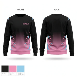 Crew Neck Sweatshirt, BOMBERS, Baseball, Teamtime, Team time, sublimation, custom sports apparel, team uniforms, spirit wear, spiritwear, sports uniforms, custom shirts, team store, custom team store, fundraiser sports, apparel fundraiser