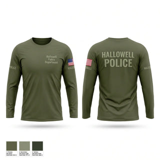 Long Sleeve Performance Shirt, Hallowell Police Department, Police, Teamtime, Team time, sublimation, custom sports apparel, team uniforms, spirit wear, spiritwear, sports uniforms, custom shirts, team store, custom team store, fundraiser sports, apparel fundraiser