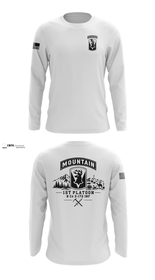 Long Sleeve Performance Shirt, B CO 3/172 1st PLT, Army, Teamtime, Team time, sublimation, custom sports apparel, team uniforms, spirit wear, spiritwear, sports uniforms, custom shirts, team store, custom team store, fundraiser sports, apparel fundraiser