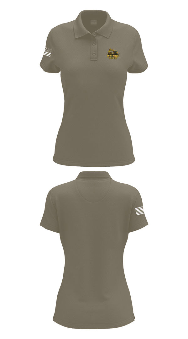 Womens Short Sleeve Performance Polo, 252 EngineersWatkins Excavation, , Teamtime, Team time, sublimation, custom sports apparel, team uniforms, spirit wear, spiritwear, sports uniforms, custom shirts, team store, custom team store, fundraiser sports, apparel fundraiser