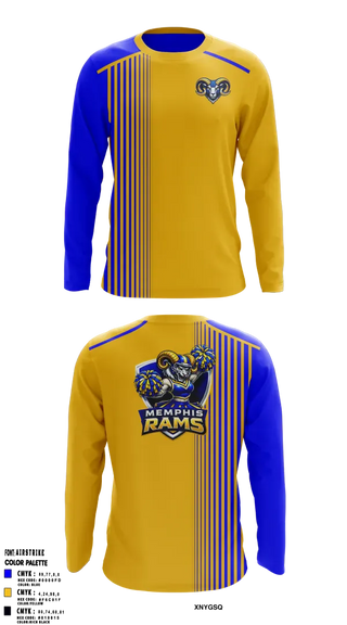 Long Sleeve Performance Shirt, Memphis Rams, , Teamtime, Team time, sublimation, custom sports apparel, team uniforms, spirit wear, spiritwear, sports uniforms, custom shirts, team store, custom team store, fundraiser sports, apparel fundraiser