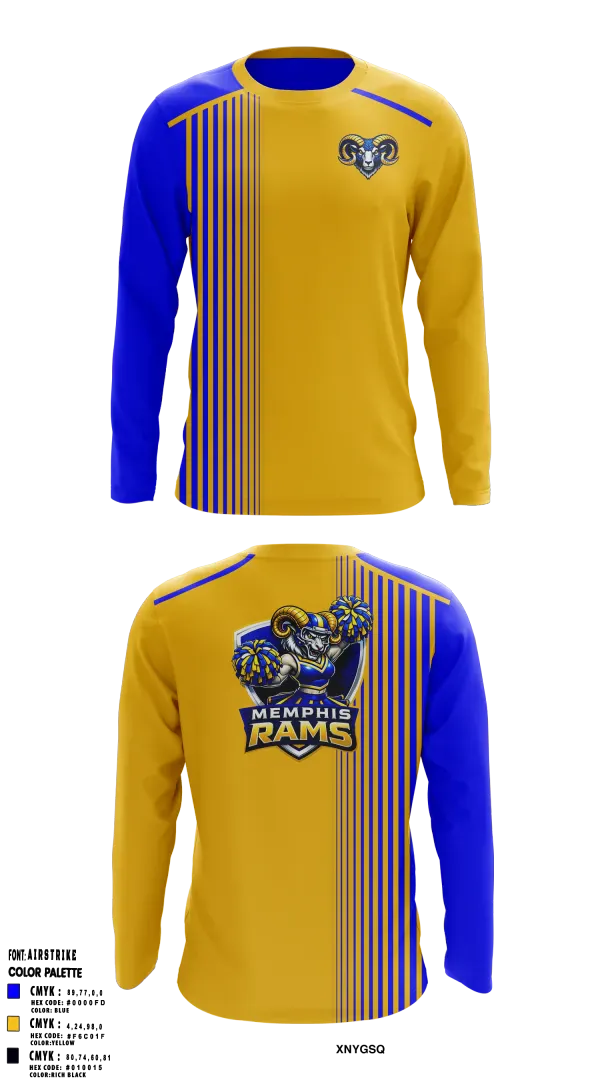 Long Sleeve Performance Shirt, Memphis Rams, , Teamtime, Team time, sublimation, custom sports apparel, team uniforms, spirit wear, spiritwear, sports uniforms, custom shirts, team store, custom team store, fundraiser sports, apparel fundraiser