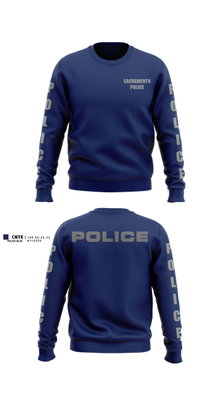 Crew Neck Sweatshirt, Sacramento Police Marine Unit, Police, Teamtime, Team time, sublimation, custom sports apparel, team uniforms, spirit wear, spiritwear, sports uniforms, custom shirts, team store, custom team store, fundraiser sports, apparel fundraiser