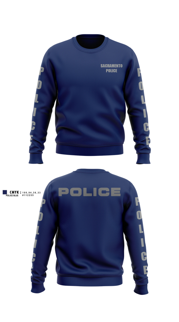 Crew Neck Sweatshirt, Sacramento Police Marine Unit, Police, Teamtime, Team time, sublimation, custom sports apparel, team uniforms, spirit wear, spiritwear, sports uniforms, custom shirts, team store, custom team store, fundraiser sports, apparel fundraiser