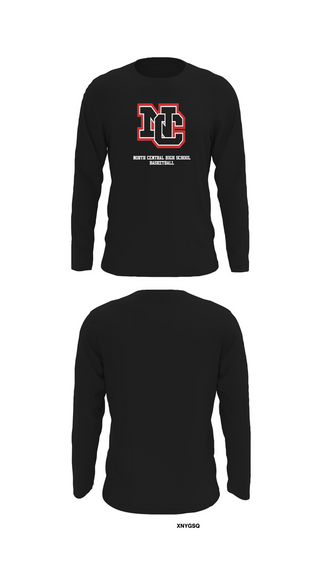 Long Sleeve Performance Shirt, North Central High School Basketball, Men's Basketball, Teamtime, Team time, sublimation, custom sports apparel, team uniforms, spirit wear, spiritwear, sports uniforms, custom shirts, team store, custom team store, fundraiser sports, apparel fundraiser