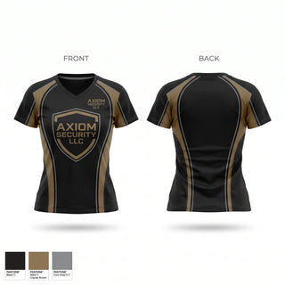 Womens Short Sleeve Vneck Shirt, Axiom Security LLC, , Teamtime, Team time, sublimation, custom sports apparel, team uniforms, spirit wear, spiritwear, sports uniforms, custom shirts, team store, custom team store, fundraiser sports, apparel fundraiser