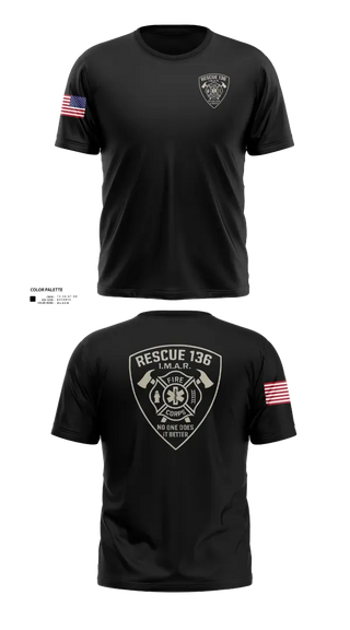 Old School Cotton Feel Shirt, Rescue 136, Fire Department, Teamtime, Team time, sublimation, custom sports apparel, team uniforms, spirit wear, spiritwear, sports uniforms, custom shirts, team store, custom team store, fundraiser sports, apparel fundraiser