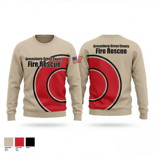 Crew Neck Sweatshirt, Greensburg/Green County Fire & Rescue, Fire Department, Teamtime, Team time, sublimation, custom sports apparel, team uniforms, spirit wear, spiritwear, sports uniforms, custom shirts, team store, custom team store, fundraiser sports, apparel fundraiser