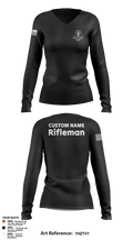 Pershing Rifles 79066987 Women's Long Sleeve V-neck Shirt - 6