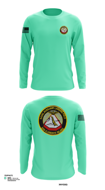 NAVAL AUXILIARY LANDING FIELD SAN CLEMENTE ISLAND 84948296 Long Sleeve Performance Shirt 103