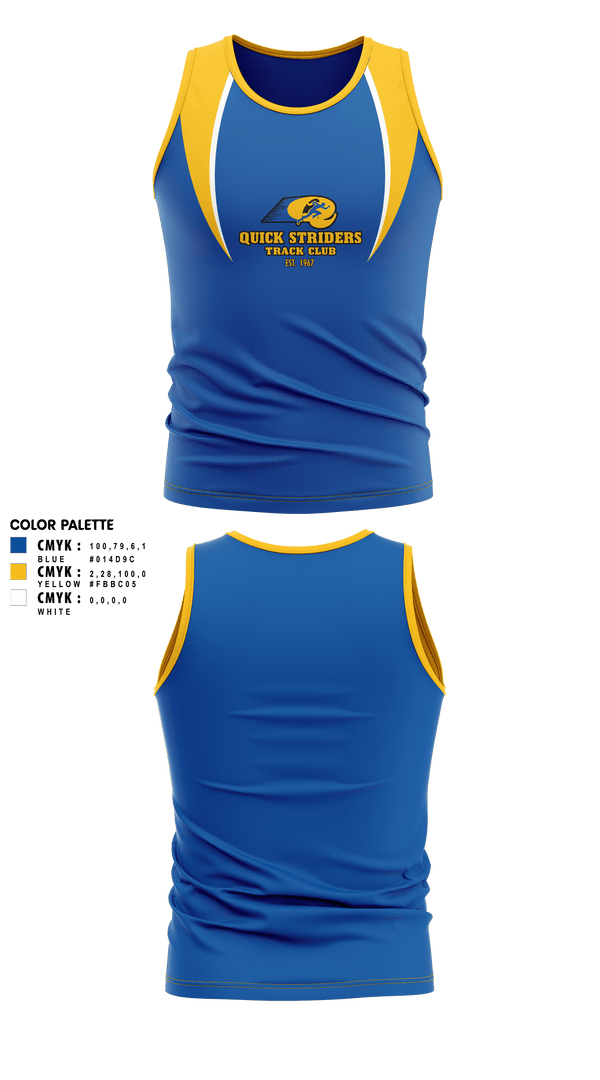 Tank Top, Quick Striders, Track & Field, Teamtime, Team time, sublimation, custom sports apparel, team uniforms, spirit wear, spiritwear, sports uniforms, custom shirts, team store, custom team store, fundraiser sports, apparel fundraiser