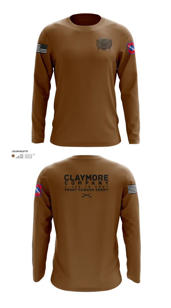 Long Sleeve Performance Shirt, C CO 1-138 IN REGT, , Teamtime, Team time, sublimation, custom sports apparel, team uniforms, spirit wear, spiritwear, sports uniforms, custom shirts, team store, custom team store, fundraiser sports, apparel fundraiser