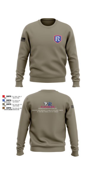 Crew Neck Sweatshirt, RICS Raiders, Army, Teamtime, Team time, sublimation, custom sports apparel, team uniforms, spirit wear, spiritwear, sports uniforms, custom shirts, team store, custom team store, fundraiser sports, apparel fundraiser