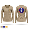 382nd CSSB, HHC 15425212 Women's Long Sleeve V-neck Shirt - 1