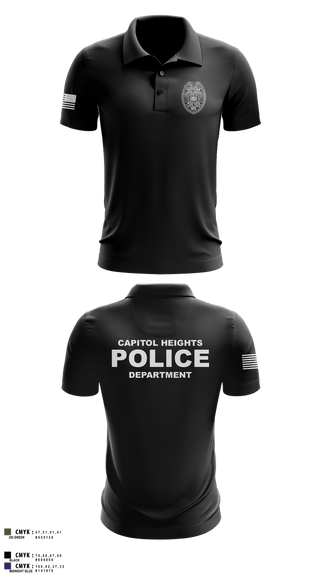 Short Sleeve Performance Polo, Capitol Heights Police Dept., Police, Teamtime, Team time, sublimation, custom sports apparel, team uniforms, spirit wear, spiritwear, sports uniforms, custom shirts, team store, custom team store, fundraiser sports, apparel fundraiser