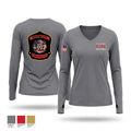 City of Brinkley fire department Women's Long Sleeve V-neck Shirt - 1