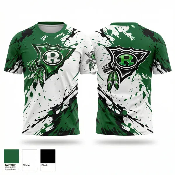 Ridley Green Raiders Girls Flag Football 540718 Short Sleeve Performance Shirt - 1