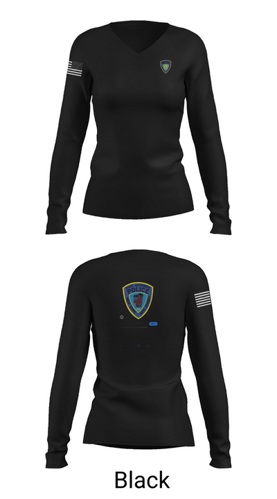 Port Authority Police 67694439 Women's Long Sleeve V-neck Shirt - 35