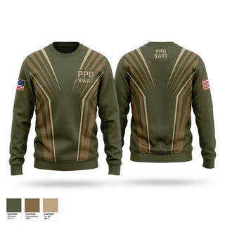 Crew Neck Sweatshirt, PPD SWAT, Police, Teamtime, Team time, sublimation, custom sports apparel, team uniforms, spirit wear, spiritwear, sports uniforms, custom shirts, team store, custom team store, fundraiser sports, apparel fundraiser