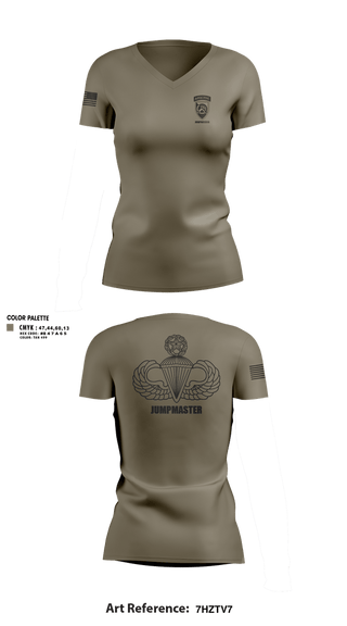 Womens Short Sleeve Vneck Shirt, 360 CA BDE (Airborne), Army, Teamtime, Team time, sublimation, custom sports apparel, team uniforms, spirit wear, spiritwear, sports uniforms, custom shirts, team store, custom team store, fundraiser sports, apparel fundraiser