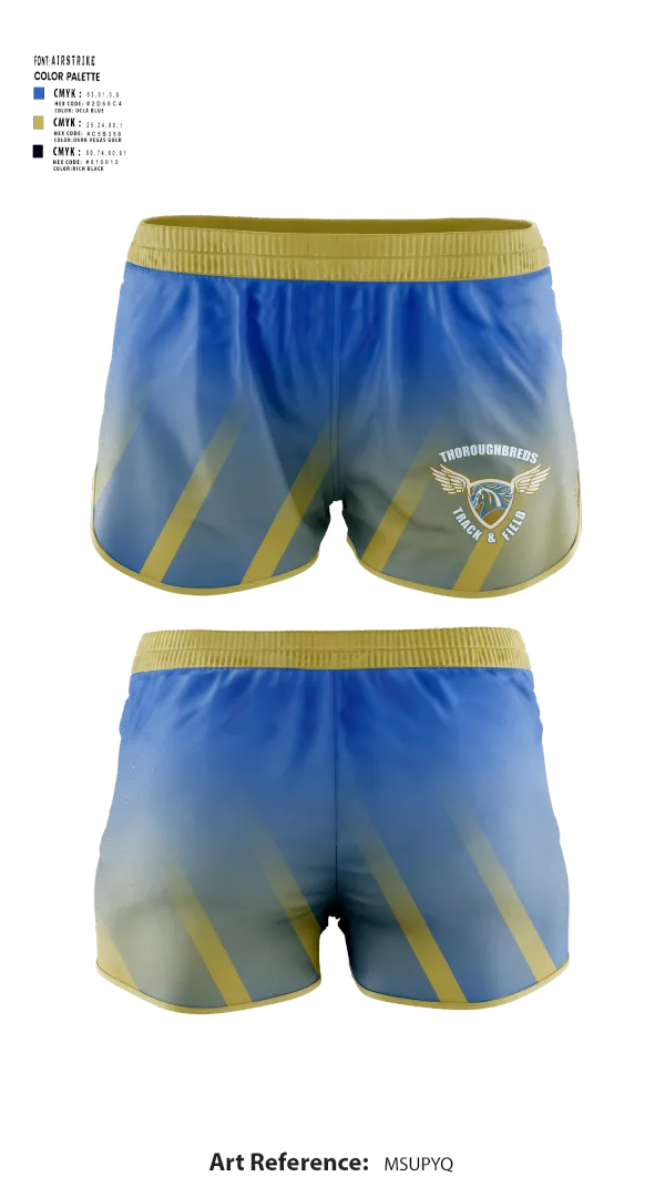 Track Shorts, Thoroughbreds Track Club, Track & Field, Teamtime, Team time, sublimation, custom sports apparel, team uniforms, spirit wear, spiritwear, sports uniforms, custom shirts, team store, custom team store, fundraiser sports, apparel fundraiser