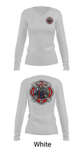 Troy Fire Department Station 4 63086439 Women's Long Sleeve V-neck Shirt - 11