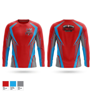 Long Sleeve Performance Shirt, Southern Ohio Stingers, Baseball, Teamtime, Team time, sublimation, custom sports apparel, team uniforms, spirit wear, spiritwear, sports uniforms, custom shirts, team store, custom team store, fundraiser sports, apparel fundraiser