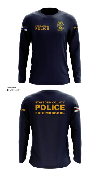 Long Sleeve Performance Shirt, Stafford County Fire Marshal's Office, Police, Teamtime, Team time, sublimation, custom sports apparel, team uniforms, spirit wear, spiritwear, sports uniforms, custom shirts, team store, custom team store, fundraiser sports, apparel fundraiser