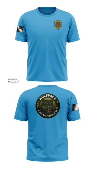 Alpha Company, 742nd MI BN 63868079 Short Sleeve Performance Shirt - 50