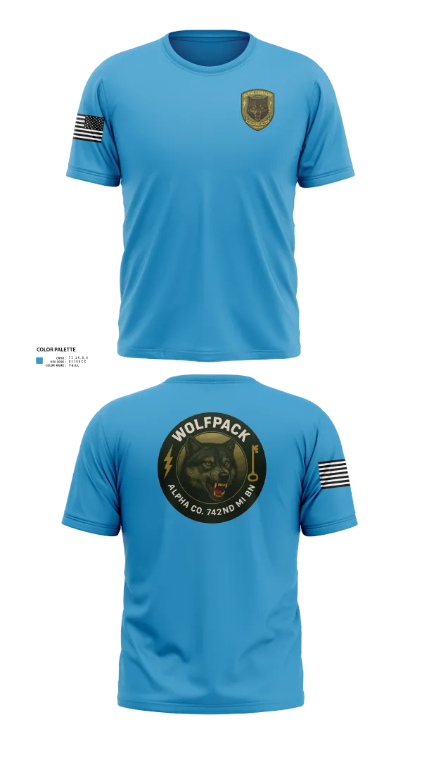 Short Sleeve Performance Shirt, Alpha Company, 742nd MI BN, , Teamtime, Team time, sublimation, custom sports apparel, team uniforms, spirit wear, spiritwear, sports uniforms, custom shirts, team store, custom team store, fundraiser sports, apparel fundraiser