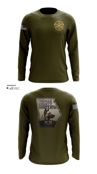 Long Sleeve Performance Shirt, Thomas county sheriff's office, Police, Teamtime, Team time, sublimation, custom sports apparel, team uniforms, spirit wear, spiritwear, sports uniforms, custom shirts, team store, custom team store, fundraiser sports, apparel fundraiser