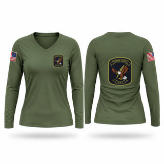 Womens Long Sleeve Vneck Shirt, Sumner county ERT, Police, Teamtime, Team time, sublimation, custom sports apparel, team uniforms, spirit wear, spiritwear, sports uniforms, custom shirts, team store, custom team store, fundraiser sports, apparel fundraiser