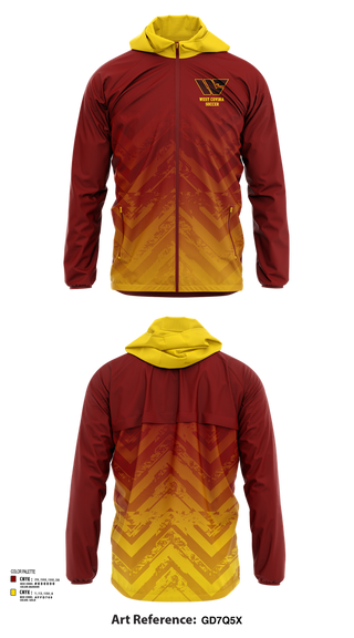 Windbreaker, West Covina Soccer, Women's Soccer, Teamtime, Team time, sublimation, custom sports apparel, team uniforms, spirit wear, spiritwear, sports uniforms, custom shirts, team store, custom team store, fundraiser sports, apparel fundraiser