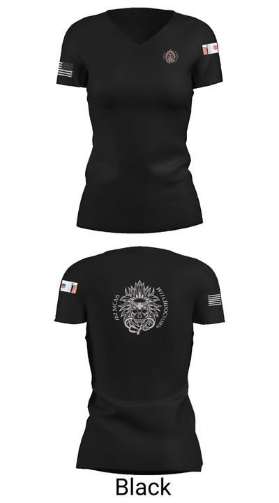 182nd MCAS 47053767 Women's Short Sleeve V-neck Shirt - 28