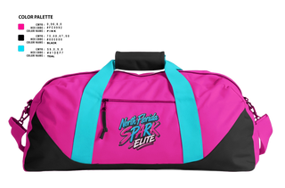 Duffle Bag, North Florida Spark, Softball, Teamtime, Team time, sublimation, custom sports apparel, team uniforms, spirit wear, spiritwear, sports uniforms, custom shirts, team store, custom team store, fundraiser sports, apparel fundraiser